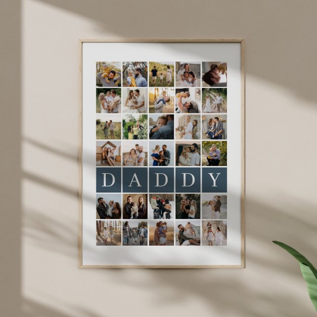 Daddy Grid 30 Photo Collage Family Keepsake Poster (Von Creator hochgeladen)