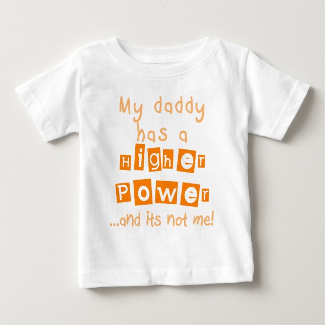 Daddy hat ein höheres Power Säugling LS Shirt - Or (Vorderseite)