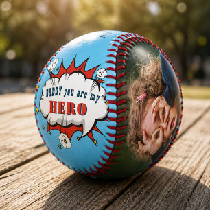 Daddy Held Superheld Papa Vater`s Tag Foto Baseball