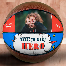 Daddy Hero Superhero Vater Father's Day Foto Basketball