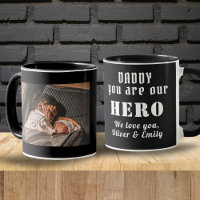 Daddy Hero Vatertag Foto Black
