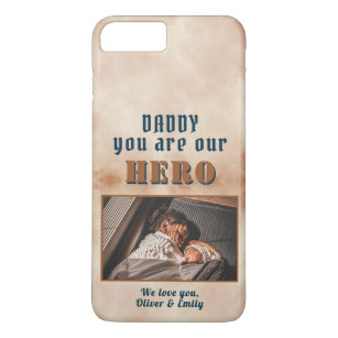 Daddy Hero Watercolor Pater Keepake Foto Case-Mate iPhone Hülle