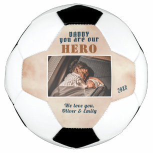 Daddy Hero Watercolor Vater Familienvater Foto Fußball