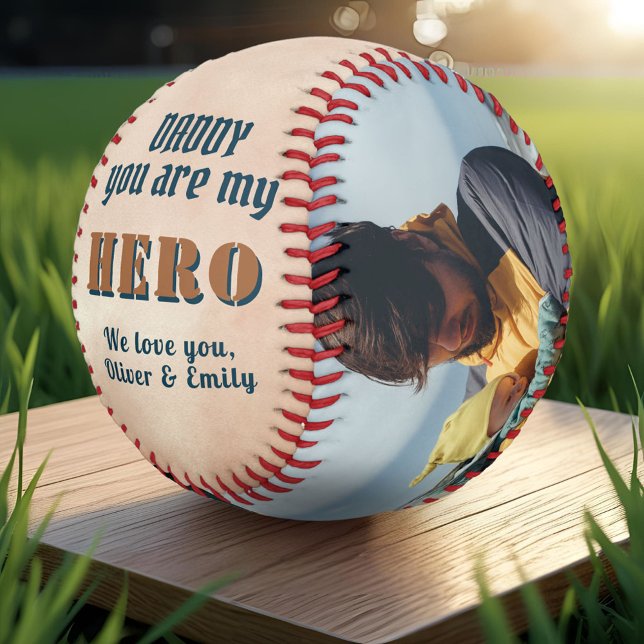 Daddy Hero Watercolor Vatercolor - Foto der Famili Baseball (Von Creator hochgeladen)