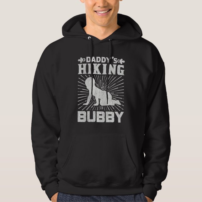 Daddy Hiking Buddy Kids Dad Mountains Hiking Campi Hoodie (Vorderseite)
