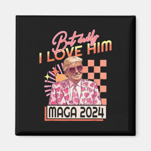 Daddy I Liebe Ihm Maga 2024 Donald Trump Zurück 4. Magnet