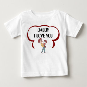 Daddy I Liebe Sie Niedlich Cartoon Baby T-shirt
