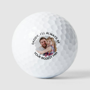 Daddy ich werde immer dein größtes fan Custom Foto Golfball