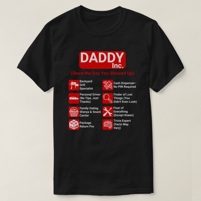DADDY Inc. Funny Vathers Day T-Shirt (Design vorne)