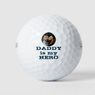 Daddy ist mein Helden Vater Foto Vatertag Golfball