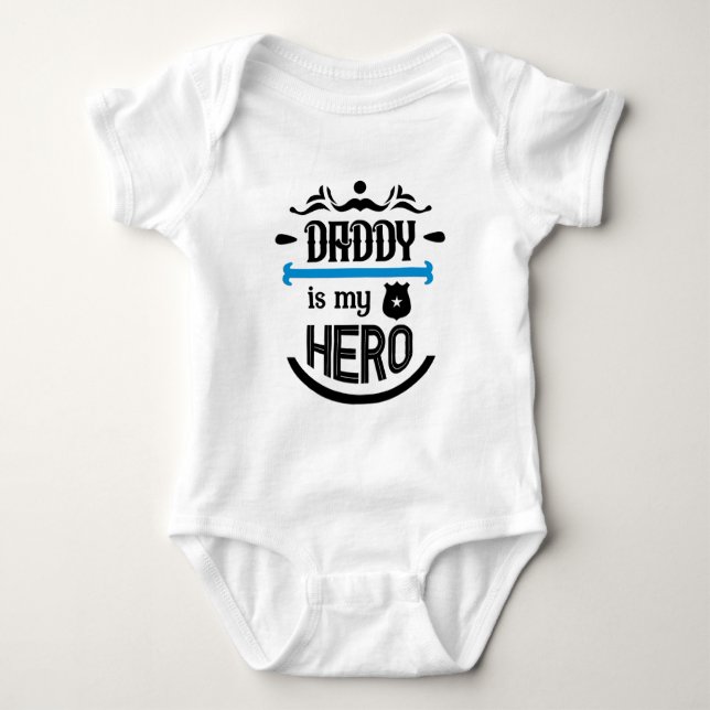Daddy ist mein Hero Baby Bodysuit Baby Strampler (Vorderseite)