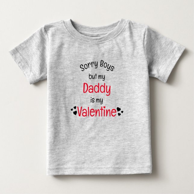 Daddy ist mein Valentiner Junge Baby T-shirt (Vorderseite)