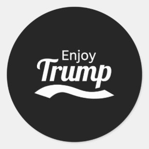 Daddy ist zu Hause, genieße Trump, lustiges T-Shir Runder Aufkleber