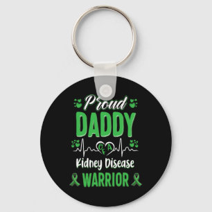 Daddy Kidney Disease Warrior Awareness Ribbon Gree Schlüsselanhänger