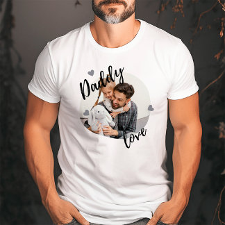 Daddy Liebe | Tag des niedlichen Fotos Vater T-Shirt