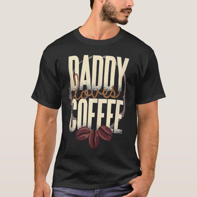 Daddy Lieben Kaffeetasten Top (Vorderseite)