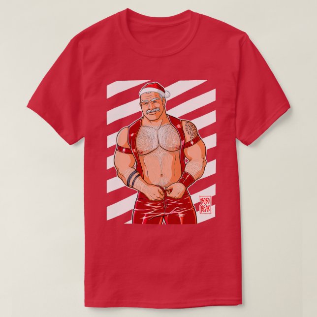 DADDY LIKT LEATHER XMAS EDITION T-Shirt (Design vorne)