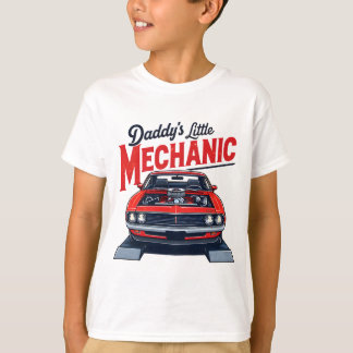 Daddy Little Mechanic Classic Car Keepake Wear T-Shirt