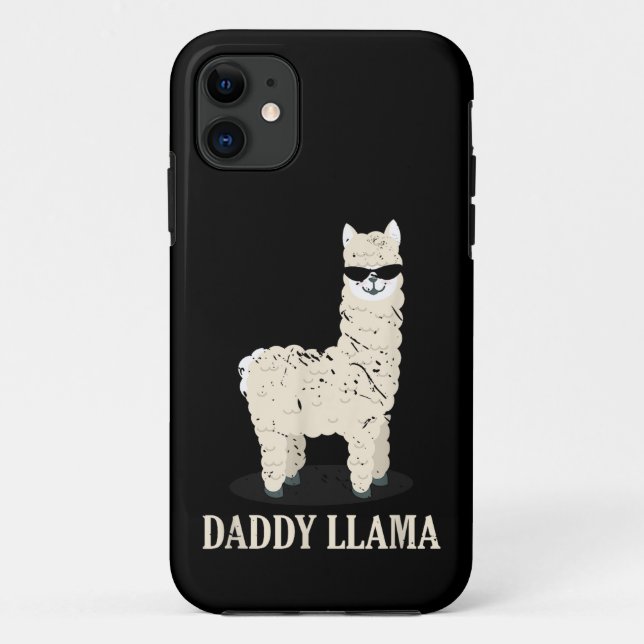 Daddy Llama Alpaca Funny Animal Lover Case-Mate iPhone Hülle (Rückseite)