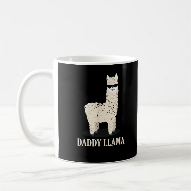 Daddy Llama Alpaca Funny Animal Lover Kaffeetasse (Links)
