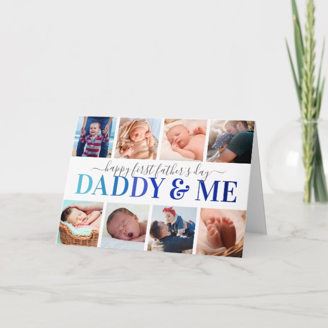 "Daddy & Me" Erstes Foto des Vaters Karte (Vorderseite)
