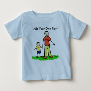 Daddy & Me Little Boy Shirt Brünett (beide Seiten)