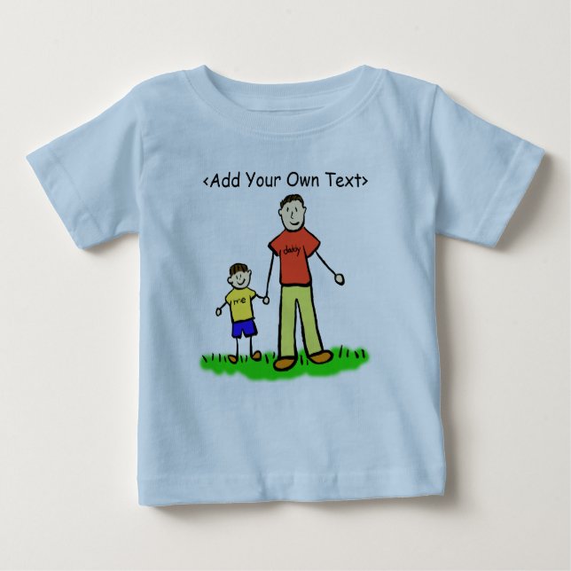 Daddy & Me Little Boy Shirt Brünett (beide Seiten) (Vorderseite)