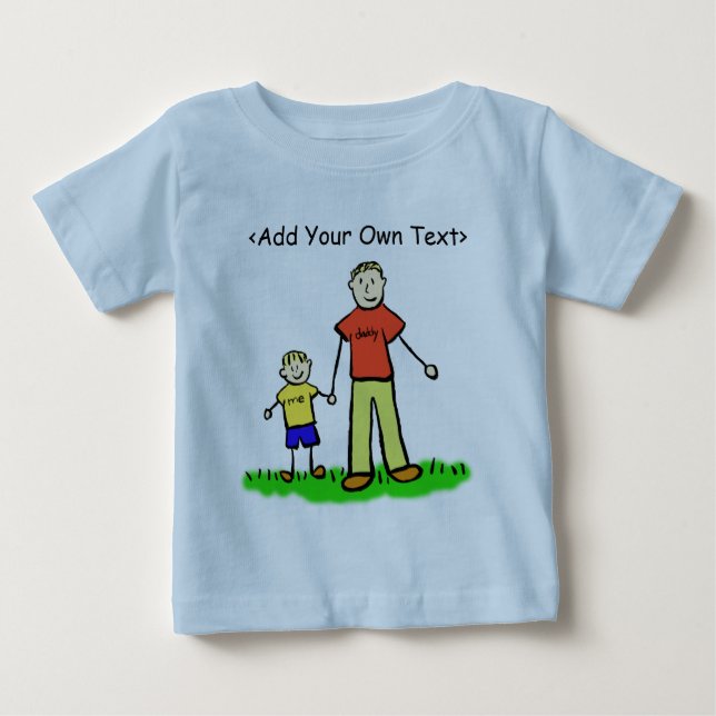 Daddy & Me Little Boy T - Shirt Blond (zwei Seiten (Vorderseite)