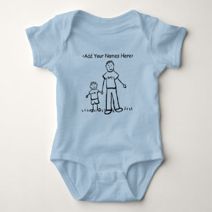 Daddy & Me T - Shirt Family Art (Individuelle Name