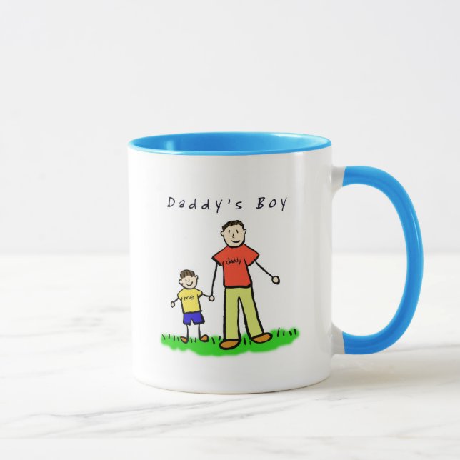 Daddy & Me Tasse (Brünett mit Titel) (Rechts)