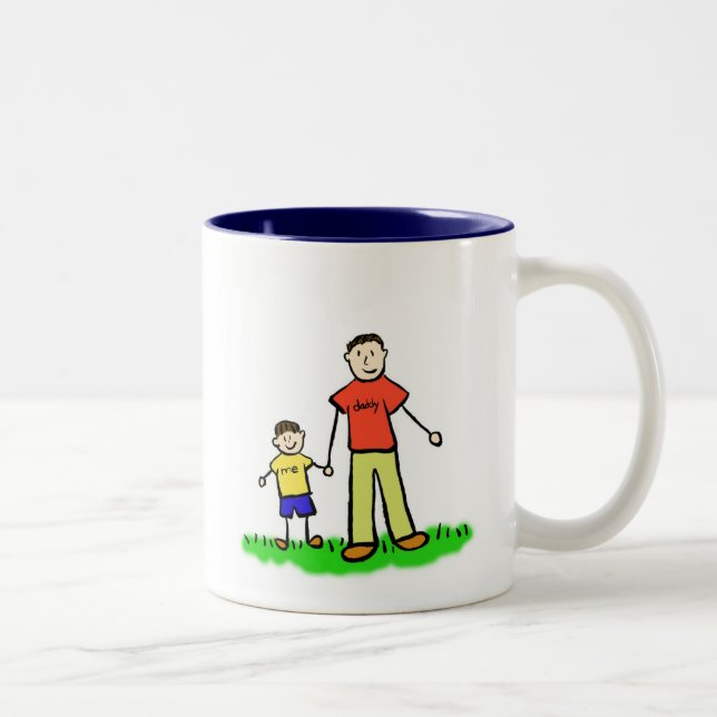 Daddy & Me Tasse (Brünett ohne Titel) (Rechts)