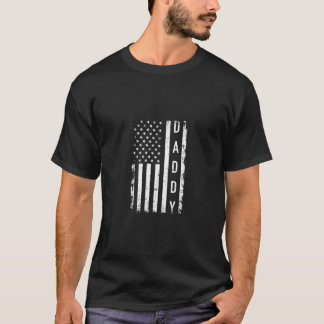 Daddy mit US-amerikanischer Flagge T-Shirt