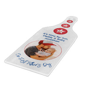 Daddy Modern Typografy Foto Erster Vatertag Schneidebrett