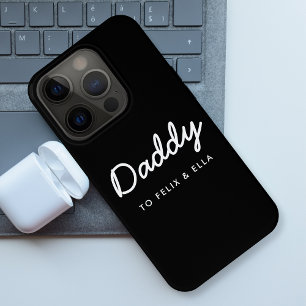 Daddy Moderne Kinder heißen Vatertag schwarz iPhone 15 Pro Hülle