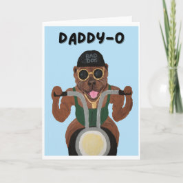 Daddy-O Frohen Vatertag Pit Bull Biker Karte