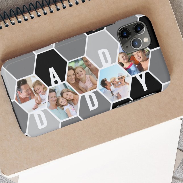 Daddy oder 5 Letter Name Honeycomb Foto Collage Case-Mate iPhone Hülle (Von Creator hochgeladen)
