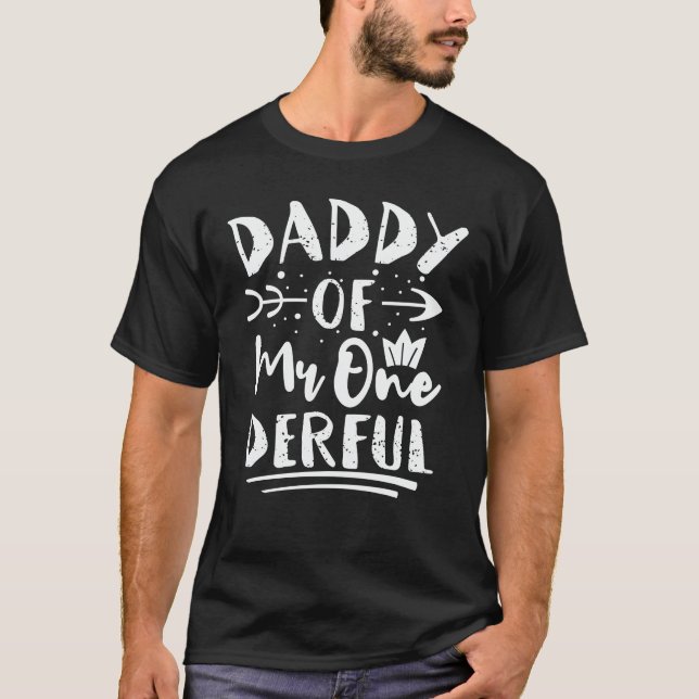Daddy of Mr. Onederful 1st Birthday Party Matching T-Shirt (Vorderseite)