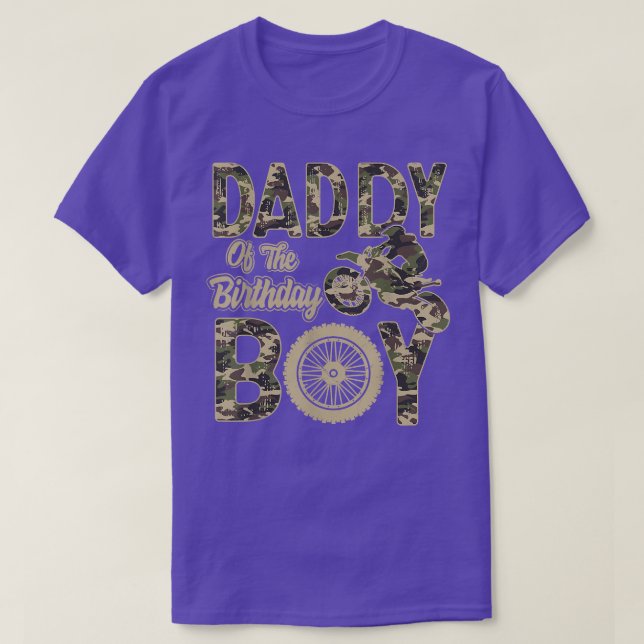 Daddy of the Birthday Boy Dirt Bike 4th B-day Part T-Shirt (Design vorne)