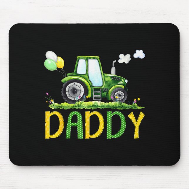 Daddy Of The Birthday Boy Tractor Farm Truck Match Mousepad (Vorne)