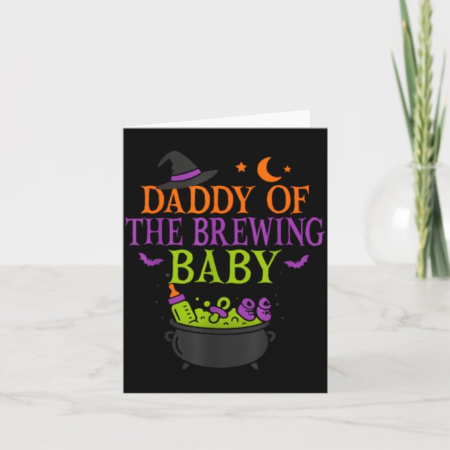 Daddy Of The Brewing Baby Halloween Witch Baby Sho Karte (Vorderseite)