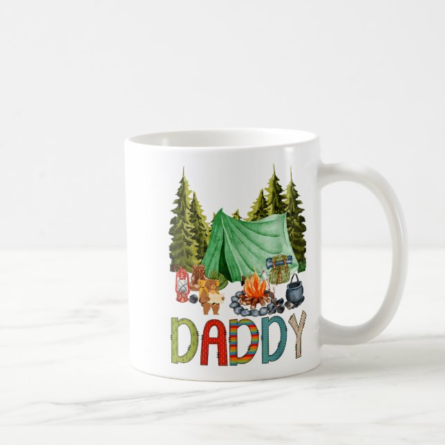 Daddy Of The Happy Camper 1st Birthday Bear Camng  Kaffeetasse (Rechts)