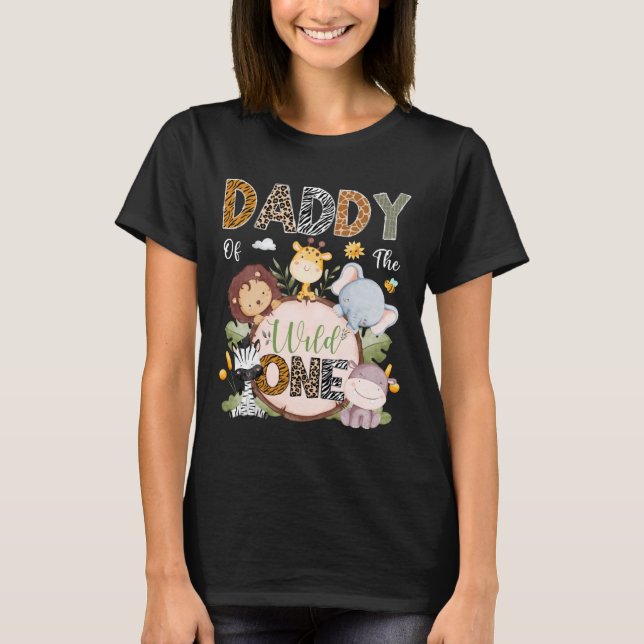 Daddy of The Wild One 1St Birthday Safari Jungle A T-Shirt (Vorderseite)