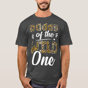 Daddy of the Wild One Zoo hob das 1. Geburtstags-P T-Shirt