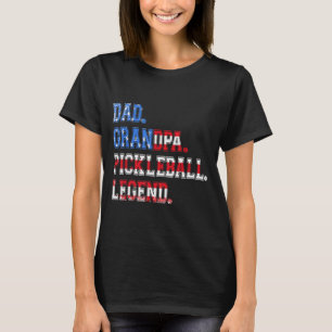 Daddy Opa Pickleball Legende Spieler lustiger Pick T-Shirt