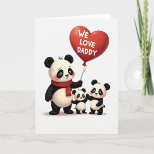 Daddy Panda Vatertag Liebeskarte Karte