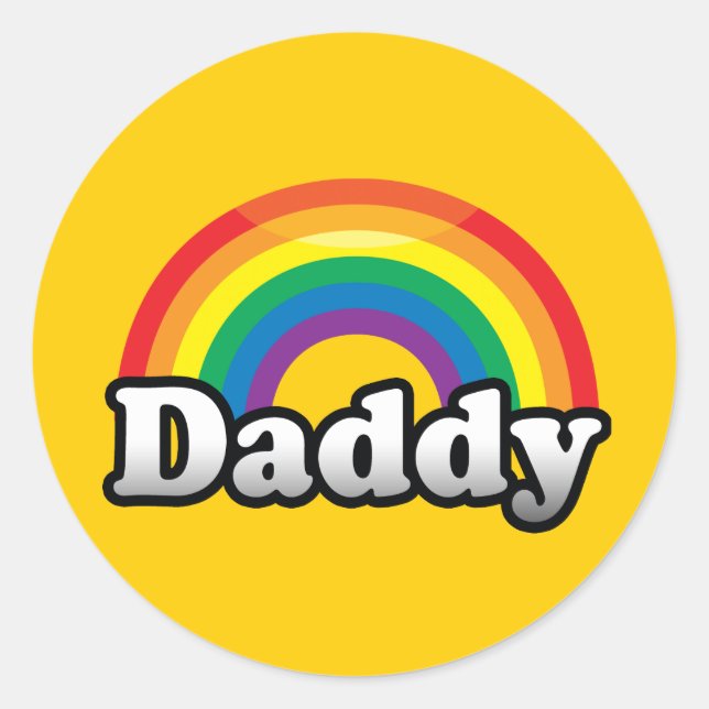 DADDY PRIDE RUNDER AUFKLEBER (Vorderseite)