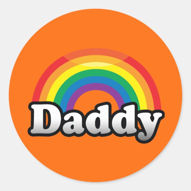 DADDY PRIDE RUNDER AUFKLEBER (Vorderseite)
