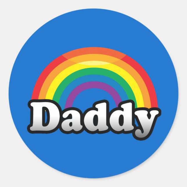 DADDY PRIDE RUNDER AUFKLEBER (Vorderseite)