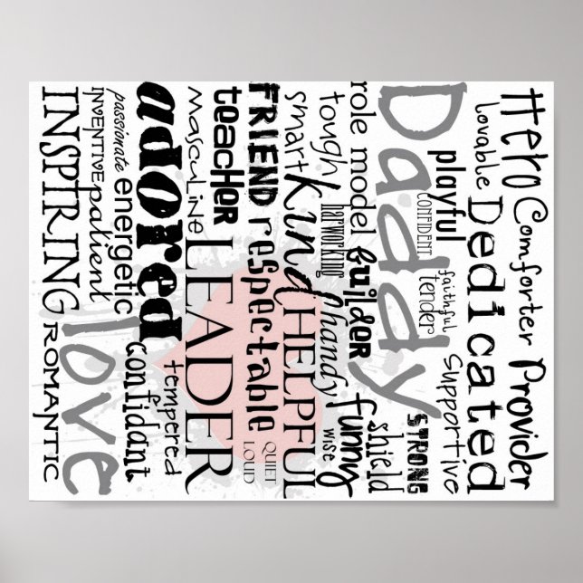 Daddy Printable Gray on Poster (Vorne)