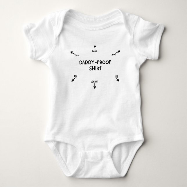 DADDY-PROOF-SHIRT BABY STRAMPLER (Vorderseite)